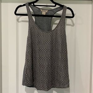 Lucky brand silver/gray shimmery sleeveless top